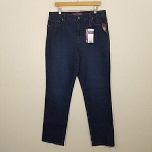 NWT Gloria Vanderbilt Amanda Slim Classic Rise Flex Stretch Jeans Blue Size 16